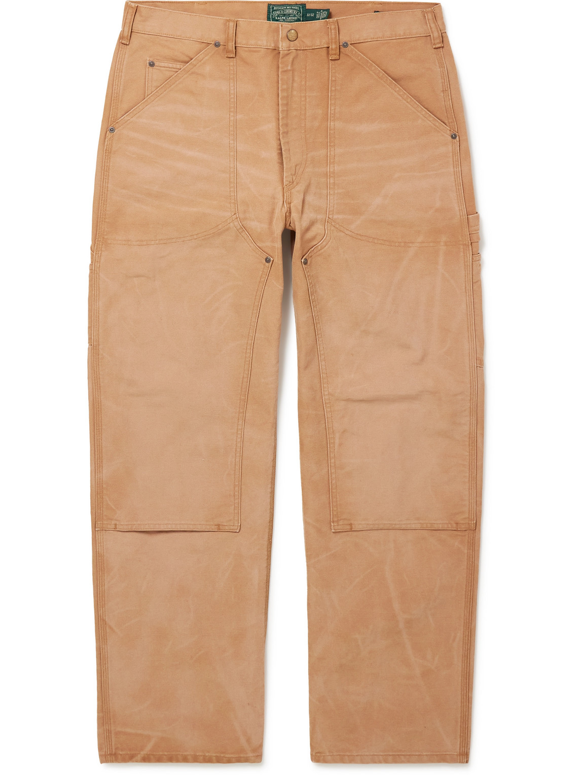 Polo Ralph Lauren - Polo Country Straight-Leg Distressed Cotton-Canvas Carpenter Trousers - Men - Neutrals - UK/US 34 von Polo Ralph Lauren