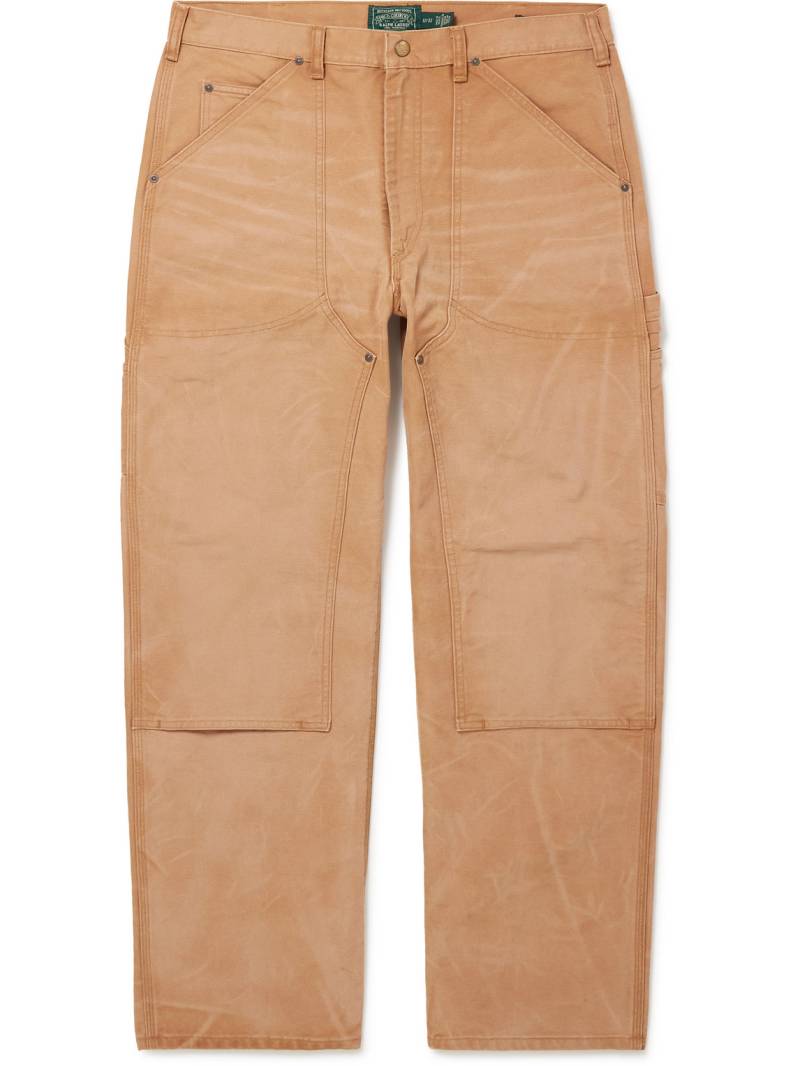 Polo Ralph Lauren - Polo Country Straight-Leg Distressed Cotton-Canvas Carpenter Trousers - Men - Neutrals - UK/US 36 von Polo Ralph Lauren