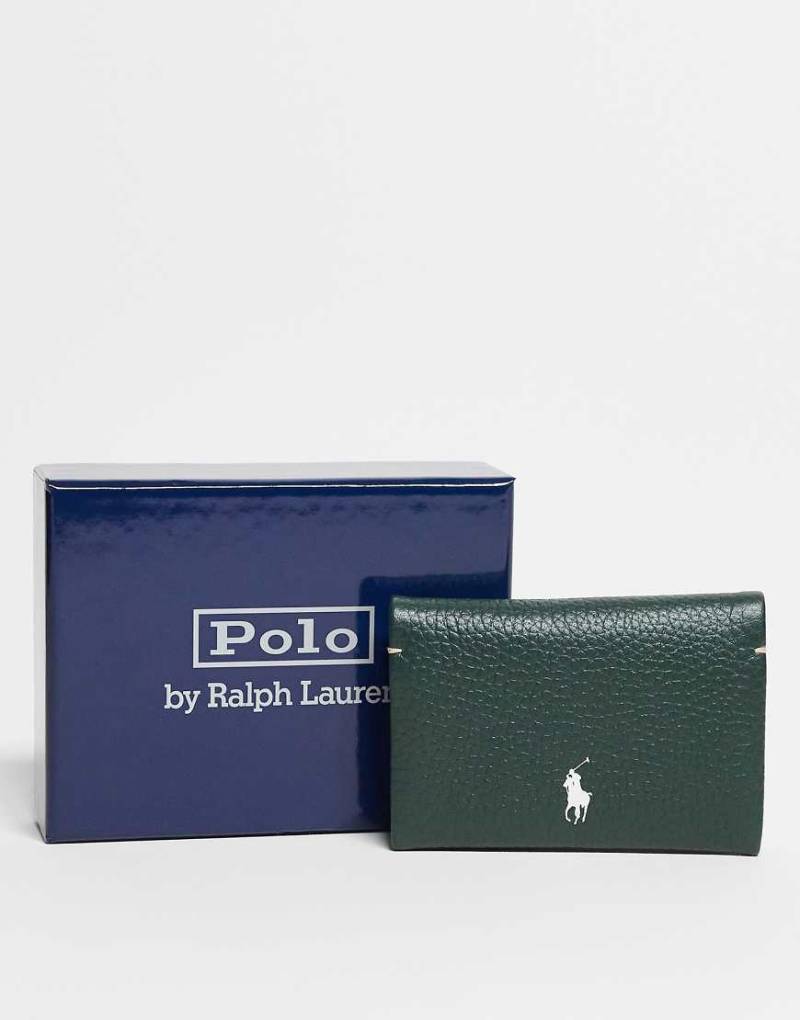 Polo Ralph Lauren - Polo Play - Kartenetui aus Leder in Grün mit Druckknopf Polo Ralph Lauren - Polo Play - Kartenetui aus Leder in Grün mit Druckknopf von Polo Ralph Lauren