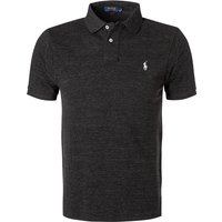 Polo Ralph Lauren Herren Polo-Shirt schwarz Baumwoll-Piqué meliert Slim Fit von Polo Ralph Lauren