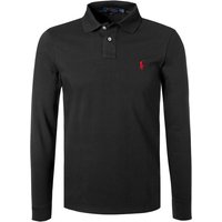 Polo Ralph Lauren Herren Polo-Shirt schwarz Baumwoll-Piqué Slim Fit von Polo Ralph Lauren