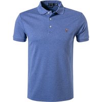 Polo Ralph Lauren Herren Polo-Shirt blau Baumwoll-Jersey meliert Slim Fit von Polo Ralph Lauren