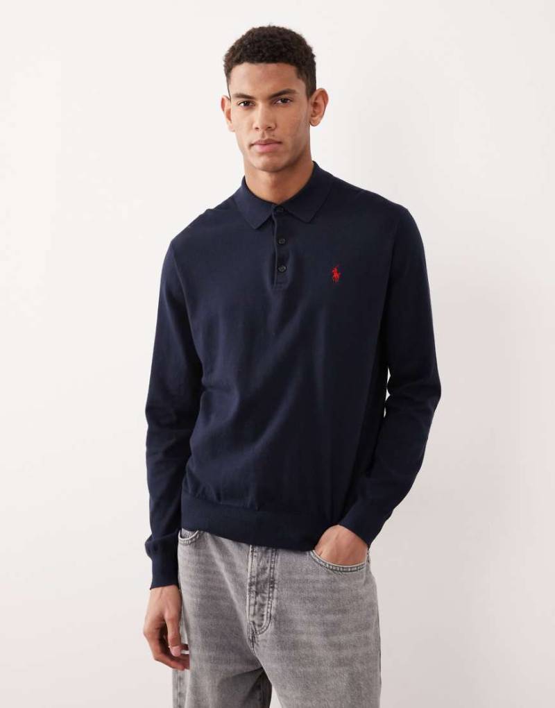 Polo Ralph Lauren - Polo-Strickpullover aus Baumwolle in Marineblau mit Pony-Logo von Polo Ralph Lauren