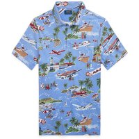 Polo Ralph Lauren Poloshirt aus Leinen und Baumwolle mit Allover-Print in L von Polo Ralph Lauren