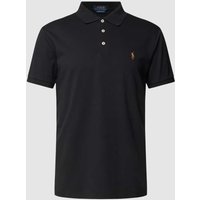 Polo Ralph Lauren Poloshirt mit Label-Stitching in Black, Größe M von Polo Ralph Lauren