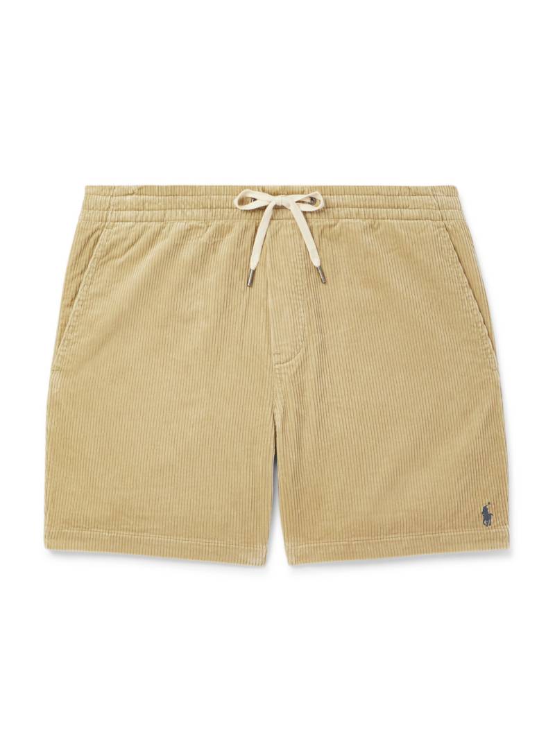 Polo Ralph Lauren - Prepster Straight-Leg Logo-Embroidered Cotton-Corduroy Drawstring Shorts - Men - Neutrals - XS Polo Ralph Lauren - Prepster Straight-Leg Logo-Embroidered Cotton-Corduroy Drawstring Shorts - Men - Neutrals - XS von Polo Ralph Lauren