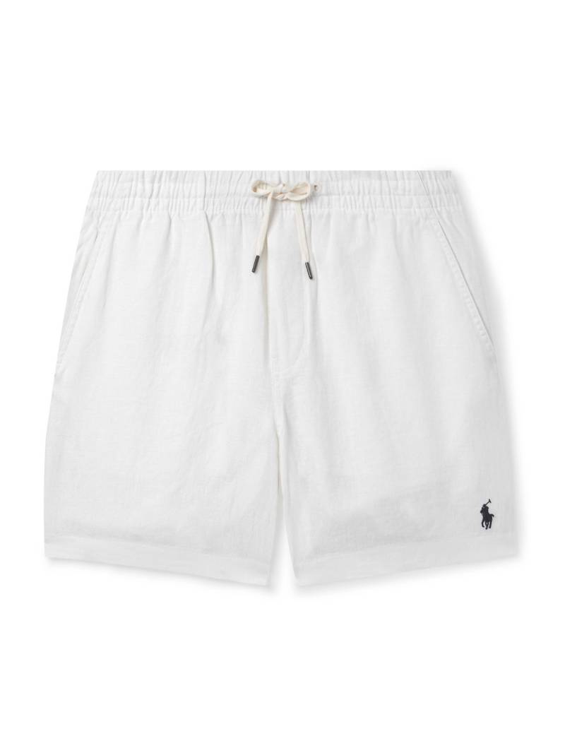 Polo Ralph Lauren - Prepster Straight-Leg Logo-Embroidered Linen Drawstring Shorts - Men - White - XXL Polo Ralph Lauren - Prepster Straight-Leg Logo-Embroidered Linen Drawstring Shorts - Men - White - XXL von Polo Ralph Lauren