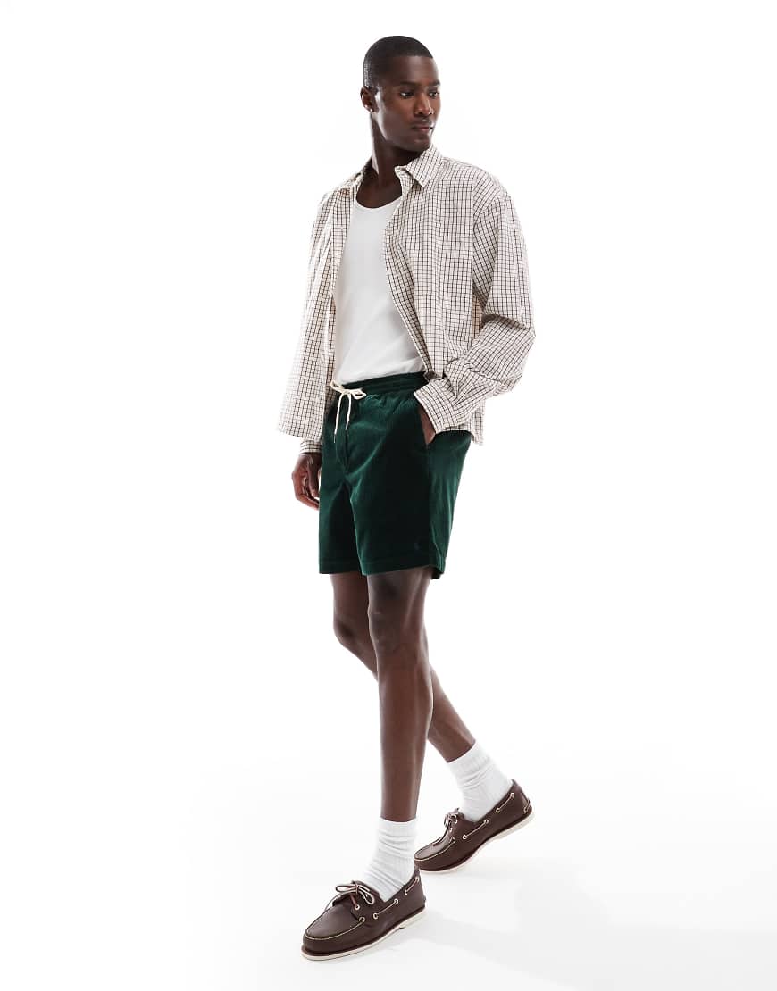 Polo Ralph Lauren - Prepsters - Cord-Shorts in Mittelgrün mit flacher Vorderseite Polo Ralph Lauren - Prepsters - Cord-Shorts in Mittelgrün mit flacher Vorderseite von Polo Ralph Lauren