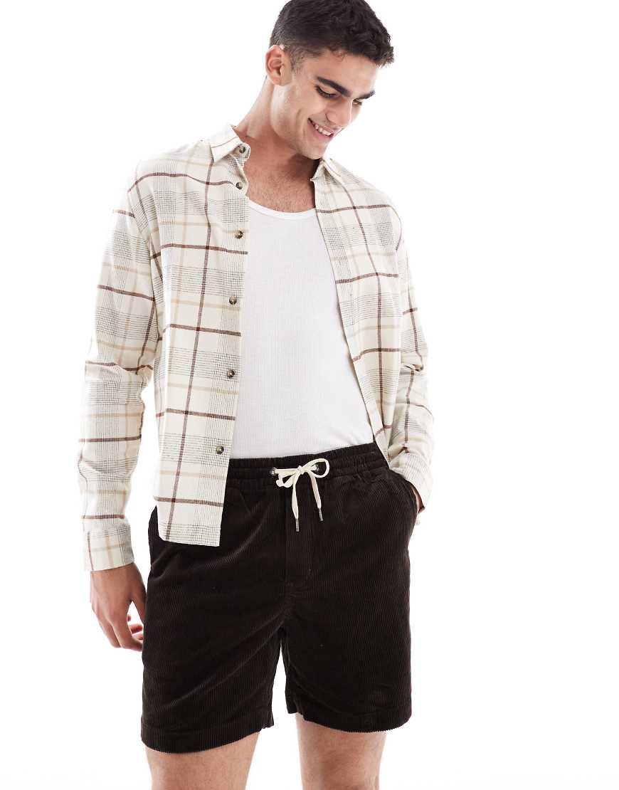 Polo Ralph Lauren - Prepsters - Shorts aus Cord in Braun mit flacher Vorderseite Polo Ralph Lauren - Prepsters - Shorts aus Cord in Braun mit flacher Vorderseite von Polo Ralph Lauren