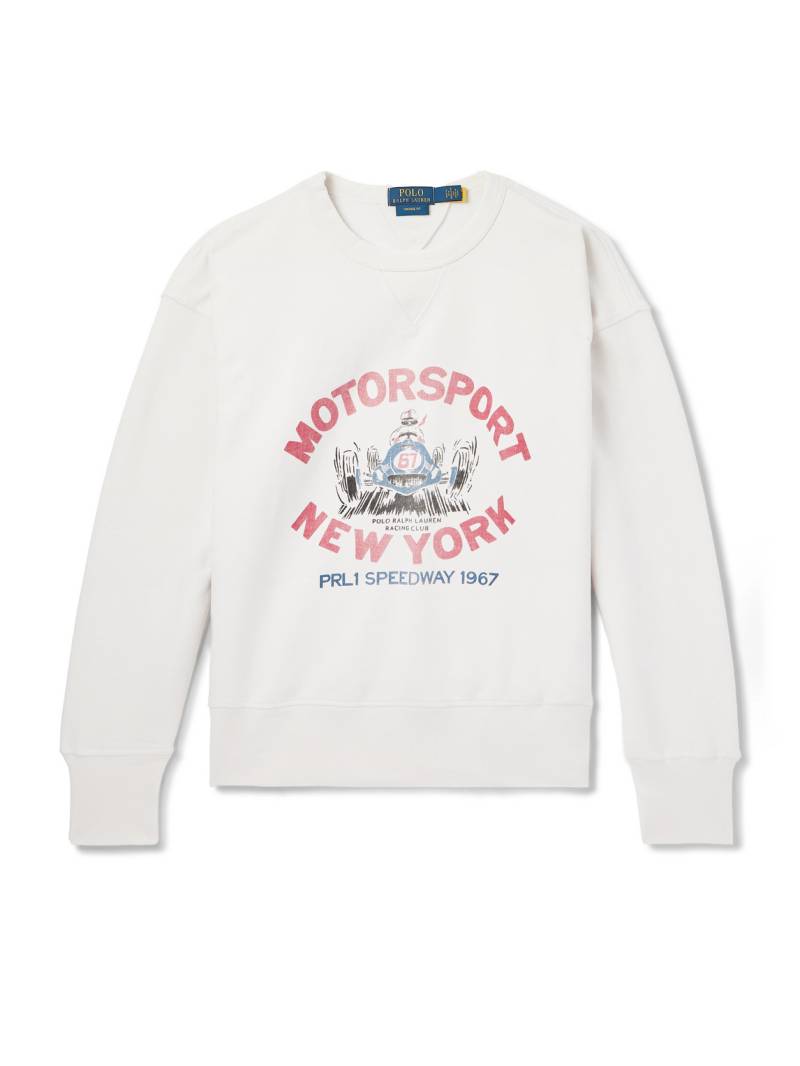 Polo Ralph Lauren - Printed Cotton-Blend Jersey Sweatshirt - Men - Neutrals - L von Polo Ralph Lauren