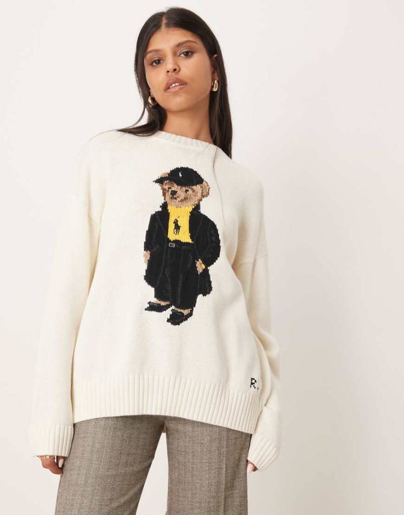 Polo Ralph Lauren - Pullover in Schwarz mit Polo Bear im Feiertags-Look von Polo Ralph Lauren