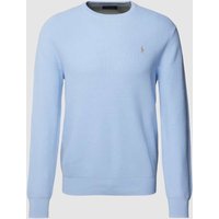 Polo Ralph Lauren Pullover mit Strukturmuster und Label-Stitching in Bleu, Größe XL von Polo Ralph Lauren