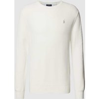 Polo Ralph Lauren Pullover mit Strukturmuster und Label-Stitching in Offwhite, Größe L von Polo Ralph Lauren