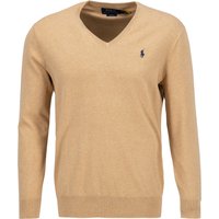 Polo Ralph Lauren Herren Pullover beige Baumwolle unifarben Slim Fit von Polo Ralph Lauren