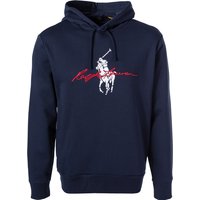 Polo Ralph Lauren Herren Hoodie blau Baumwolle Logo und Motiv von Polo Ralph Lauren