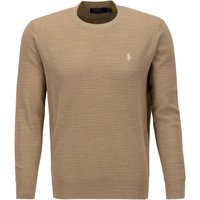 Polo Ralph Lauren Herren Pullover braun Baumwolle-Leinen unifarben von Polo Ralph Lauren