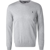 Polo Ralph Lauren Herren Pullover grau Baumwolle unifarben Slim Fit von Polo Ralph Lauren