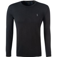 Polo Ralph Lauren Herren Pullover schwarz Baumwolle unifarben Slim Fit von Polo Ralph Lauren