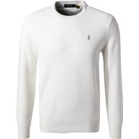 Polo Ralph Lauren Herren Pullover weiß Baumwolle unifarben von Polo Ralph Lauren