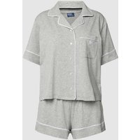 Polo Ralph Lauren Pyjama mit Brusttasche in Hellgrau Melange, Größe XXL von Polo Ralph Lauren