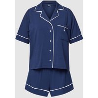 Polo Ralph Lauren Pyjama mit Label-Stitching in Marine, Größe S von Polo Ralph Lauren