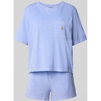 Polo Ralph Lauren Pyjama mit Logo-Stitching Modell 'OXFORD' in Blau, Größe M von Polo Ralph Lauren