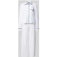 Polo Ralph Lauren Pyjama mit Logo-Stitchings Modell 'POLO ESSENTIALS' in Offwhite, Größe M von Polo Ralph Lauren