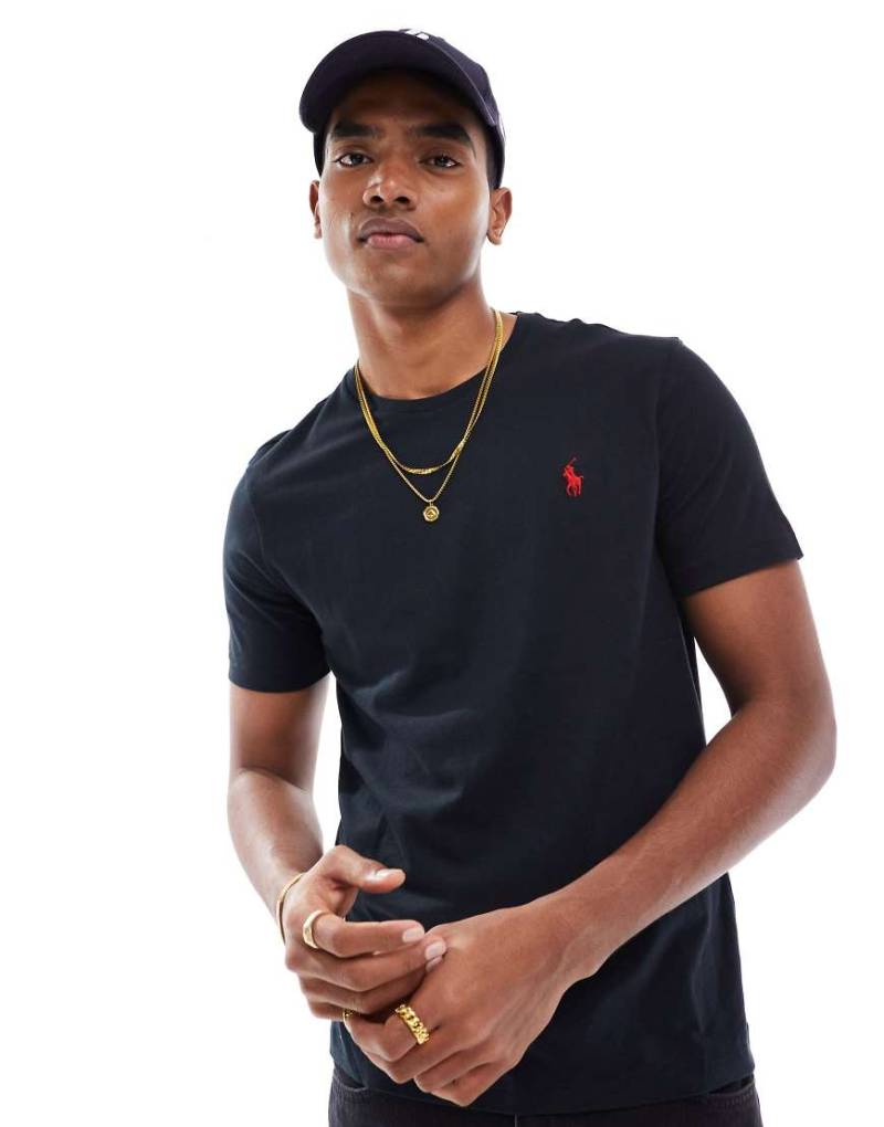 Polo Ralph Lauren - T-Shirt in Schwarz mit schmalem Schnitt und Markenlogo von Polo Ralph Lauren