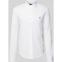 Polo Ralph Lauren Regular Fit Freizeithemd mit Label-Stitching in Weiss, Größe S von Polo Ralph Lauren