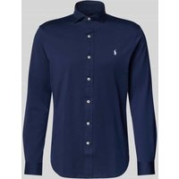 Polo Ralph Lauren Regular Fit Freizeithemd mit Logo-Stitching Modell 'Estate' in Marine, Größe M von Polo Ralph Lauren