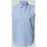 Polo Ralph Lauren Regular Fit Hemdbluse im ärmellosen Design in Blau, Größe L von Polo Ralph Lauren