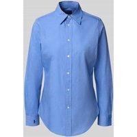 Polo Ralph Lauren Regular Fit Hemdbluse mit Logo-Stitching in Blau, Größe 40 von Polo Ralph Lauren