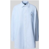 Polo Ralph Lauren Regular Fit Hemdbluse mit Logo-Stitching in Blau, Größe XL von Polo Ralph Lauren