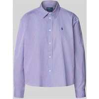 Polo Ralph Lauren Regular Fit Hemdbluse mit Logo-Stitching in Lavender, Größe L von Polo Ralph Lauren