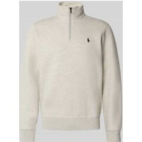 Polo Ralph Lauren Regular Fit Troyer mit Troyer-Kragen Modell 'Double' in Mittelgrau, Größe S von Polo Ralph Lauren