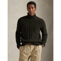 Polo Ralph Lauren Rollkragenpullover aus Wolle und Kaschmir mit Zopfmuster in L von Polo Ralph Lauren