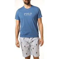 Polo Ralph Lauren Herren T-Shirt blau Jersey-Baumwolle unifarben von Polo Ralph Lauren