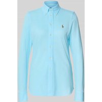 Polo Ralph Lauren Slim Fit Bluse mit Button-Down-Kragen in Tuerkis, Größe XL von Polo Ralph Lauren