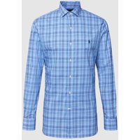 Polo Ralph Lauren Slim Fit Business-Hemd mit Gitterkaro in Blau, Größe 41 von Polo Ralph Lauren