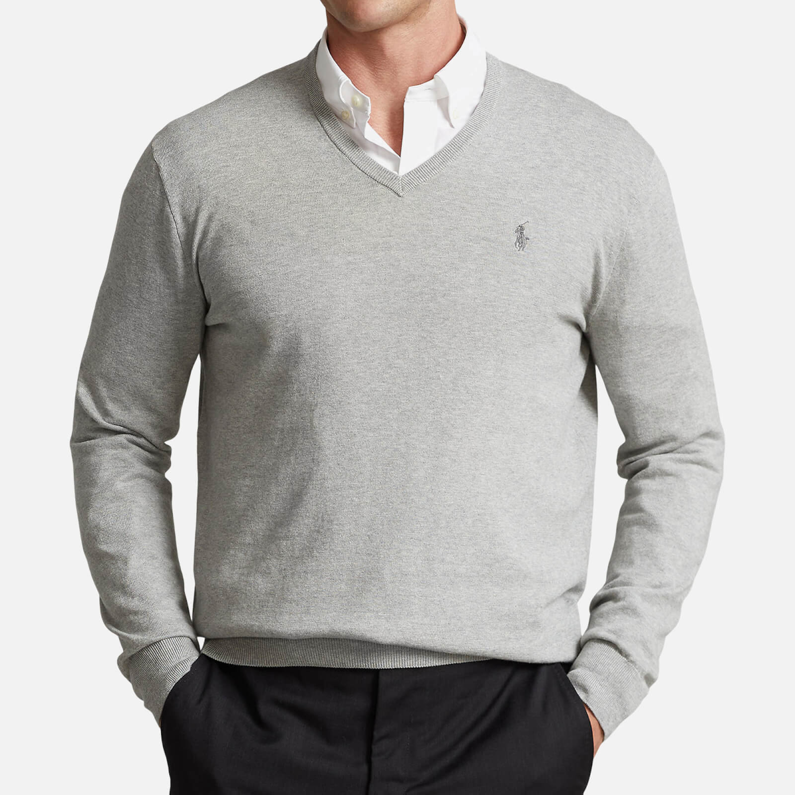 Polo Ralph Lauren Slim Fit Cotton V-Neck Jumper - XXL von Polo Ralph Lauren