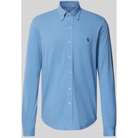 Polo Ralph Lauren Slim Fit Freizeithemd mit aus reiner Baumwolle in Piqué in Hellblau, Größe XXL Polo Ralph Lauren Slim Fit Freizeithemd mit aus reiner Baumwolle in Piqué in Hellblau, Größe XXL von Polo Ralph Lauren