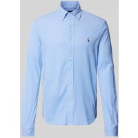 Polo Ralph Lauren Regular Fit Freizeithemd mit Logo-Stitching in Hellblau, Größe XXL von Polo Ralph Lauren