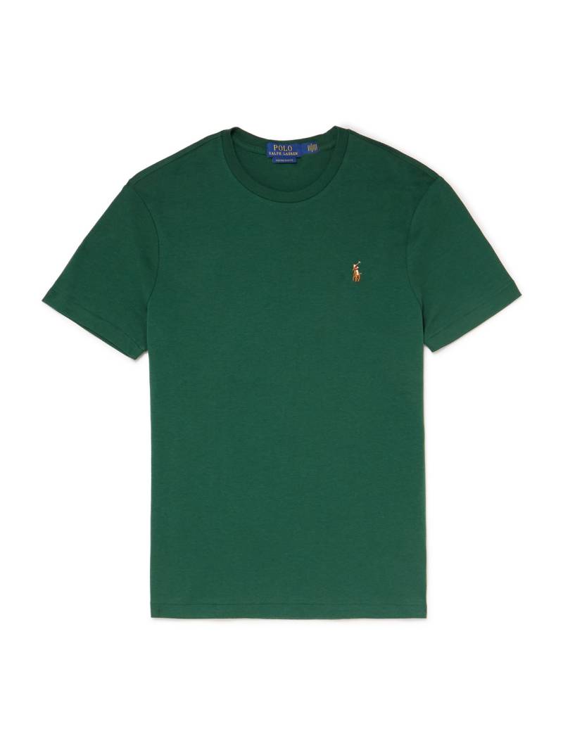 Polo Ralph Lauren - Slim-Fit Logo-Embroidered Cotton-Jersey T-Shirt - Men - Green - XS Polo Ralph Lauren - Slim-Fit Logo-Embroidered Cotton-Jersey T-Shirt - Men - Green - XS von Polo Ralph Lauren