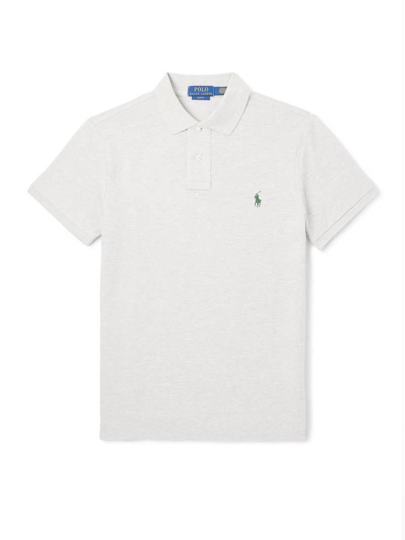 Polo Ralph Lauren - Slim-Fit Logo-Embroidered Cotton-Piqué Polo Shirt - Men - Gray - XS von Polo Ralph Lauren