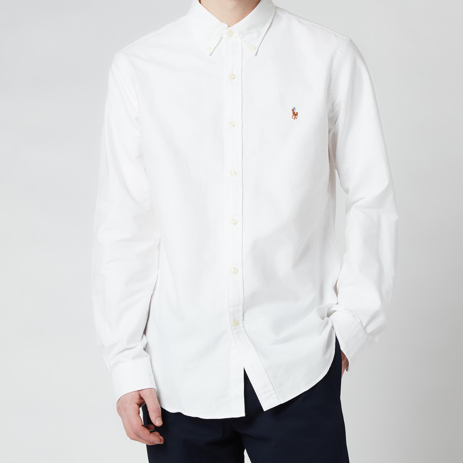 Polo Ralph Lauren Slim-Fit Oxfordhemd - BSR White - M von Polo Ralph Lauren