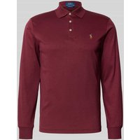 Polo Ralph Lauren Slim Fit Poloshirt in Logo-Stitching in Hellrot, Größe M von Polo Ralph Lauren