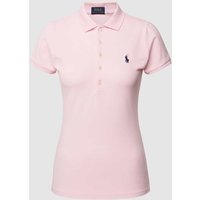 Polo Ralph Lauren Slim Fit Poloshirt mit Logo-Stitching Modell 'JULIE' in Pink, Größe S von Polo Ralph Lauren