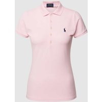 Polo Ralph Lauren Slim Fit Poloshirt mit Logo-Stitching Modell 'JULIE' in Pink, Größe XXL von Polo Ralph Lauren