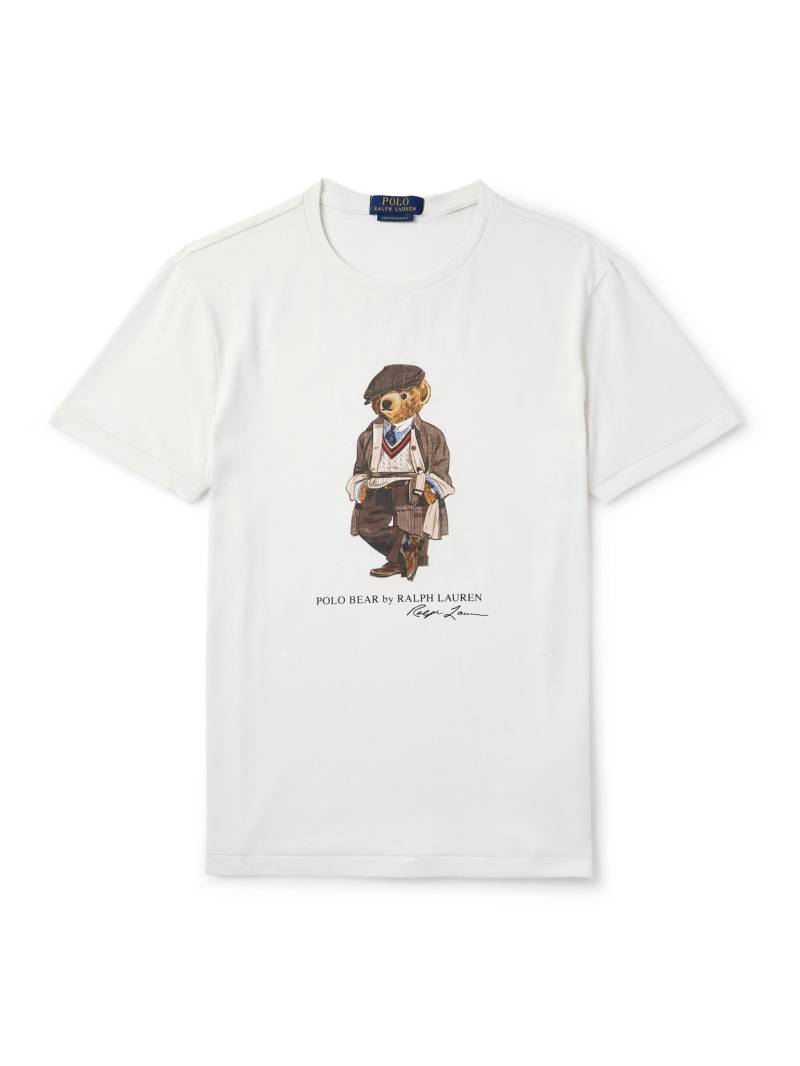 Polo Ralph Lauren - Slim-Fit Printed Cotton-Jersey T-Shirt - Men - White - XL von Polo Ralph Lauren