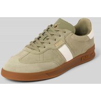 Polo Ralph Lauren Sneaker aus Leder mit Schnürung Modell 'HTR Aera' in Hellgruen, Größe 39,5 von Polo Ralph Lauren